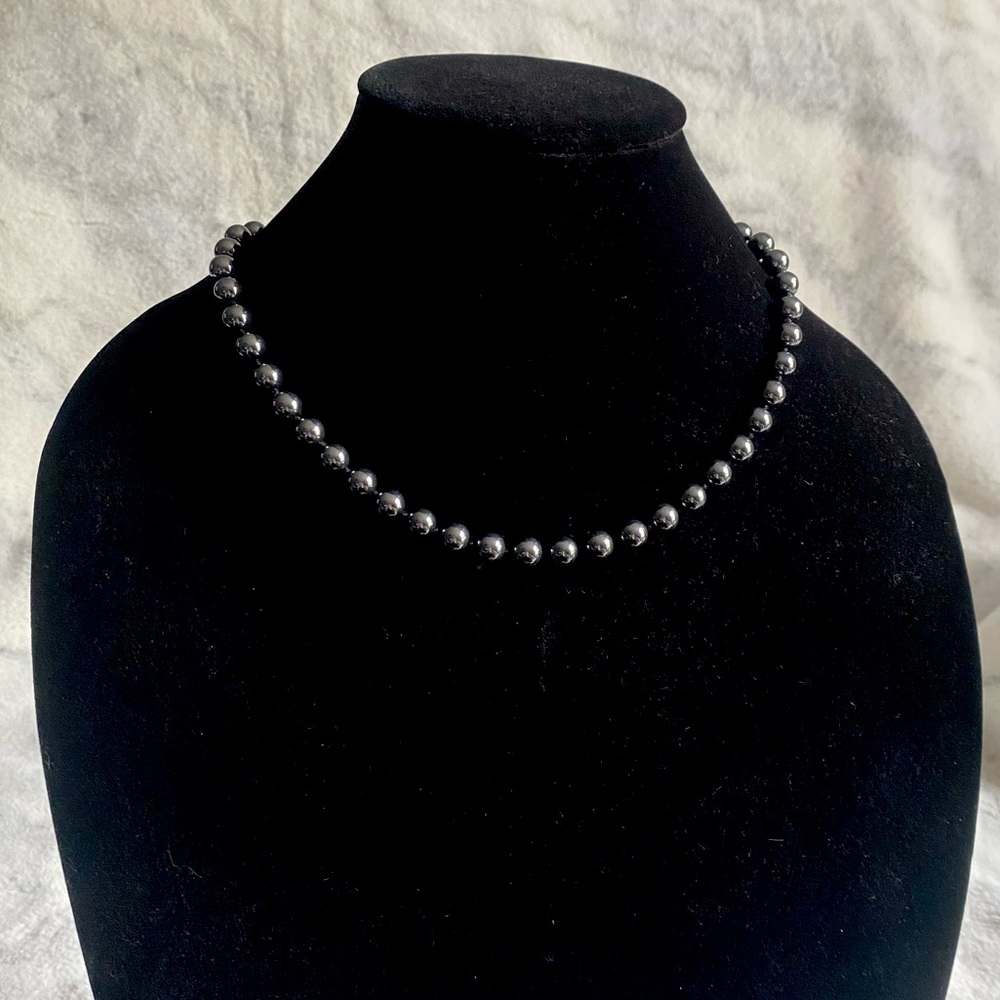Black Beaded Necklace